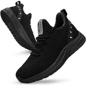 Women’s Tennis Running Shoes Lightweight Sneakers for Travel & Gym Black